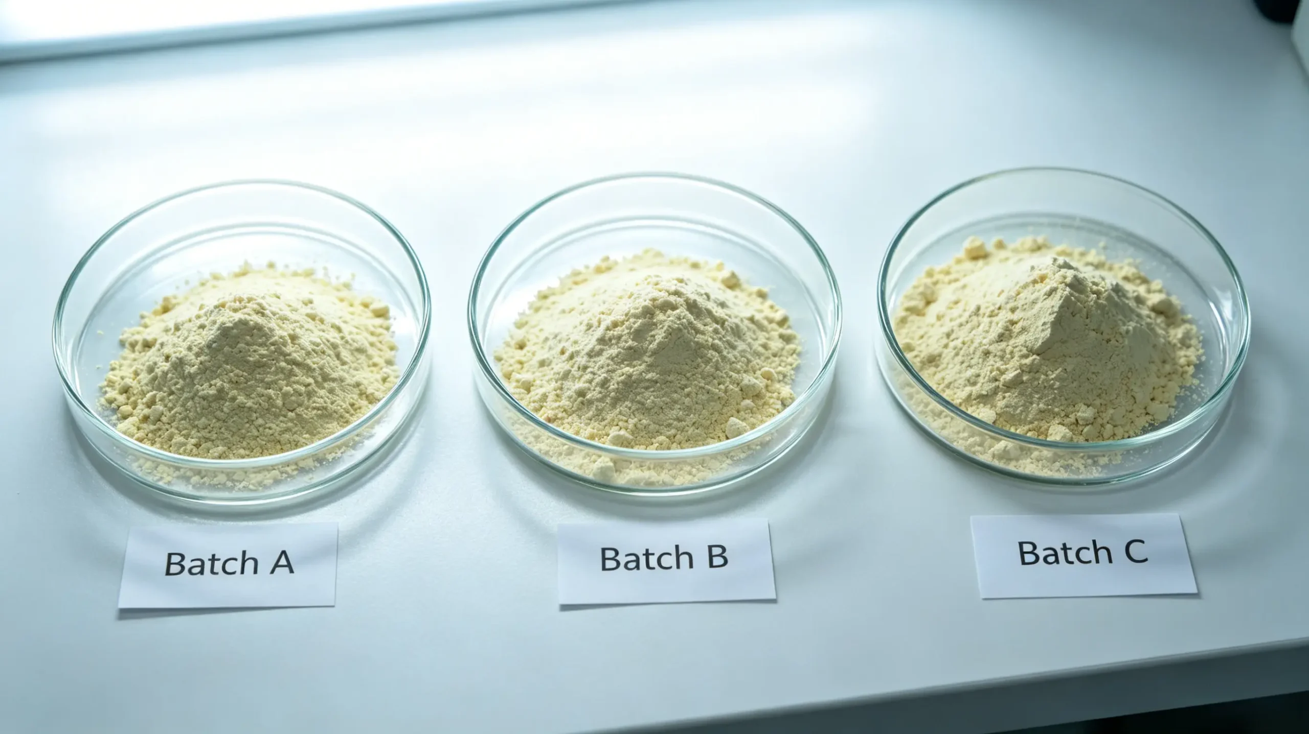 Certificate of Analysis document for hydrolyzed keratin powder batch 20250810 showing protein 91.74% and moisture 5.52% test results.