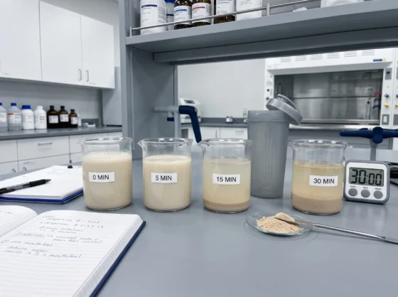 Brown Rice Protein dispersion and suspension evaluation in a protein powder system